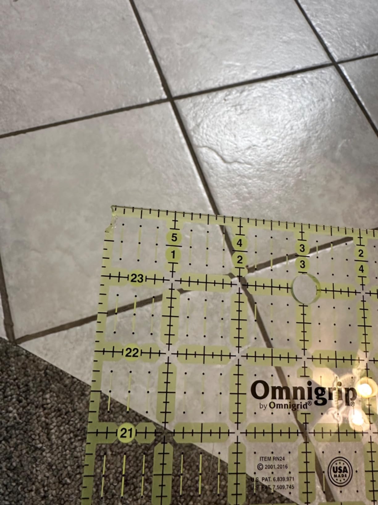 Omnigrip Non-Slip Rectangle Quilting Ruler, Cuts 6