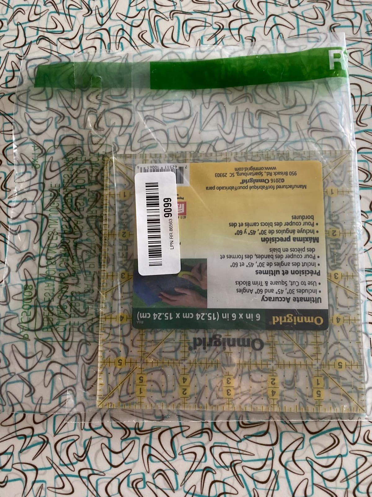 Omnigrip R125 Quilter's Square Ruler by Omnigrid customer photo 1