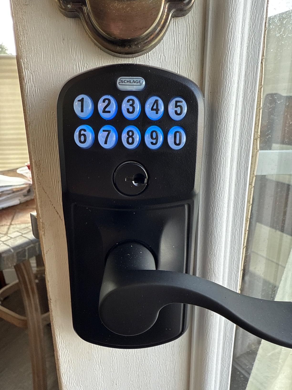 Schlage Camelot Keypad Lock with Lever Handle, Electronic Keyless Door Entry, Flex Lock Auto-Lock Option, Satin Chrome, FE595 CAM 626 ACC customer photo 2