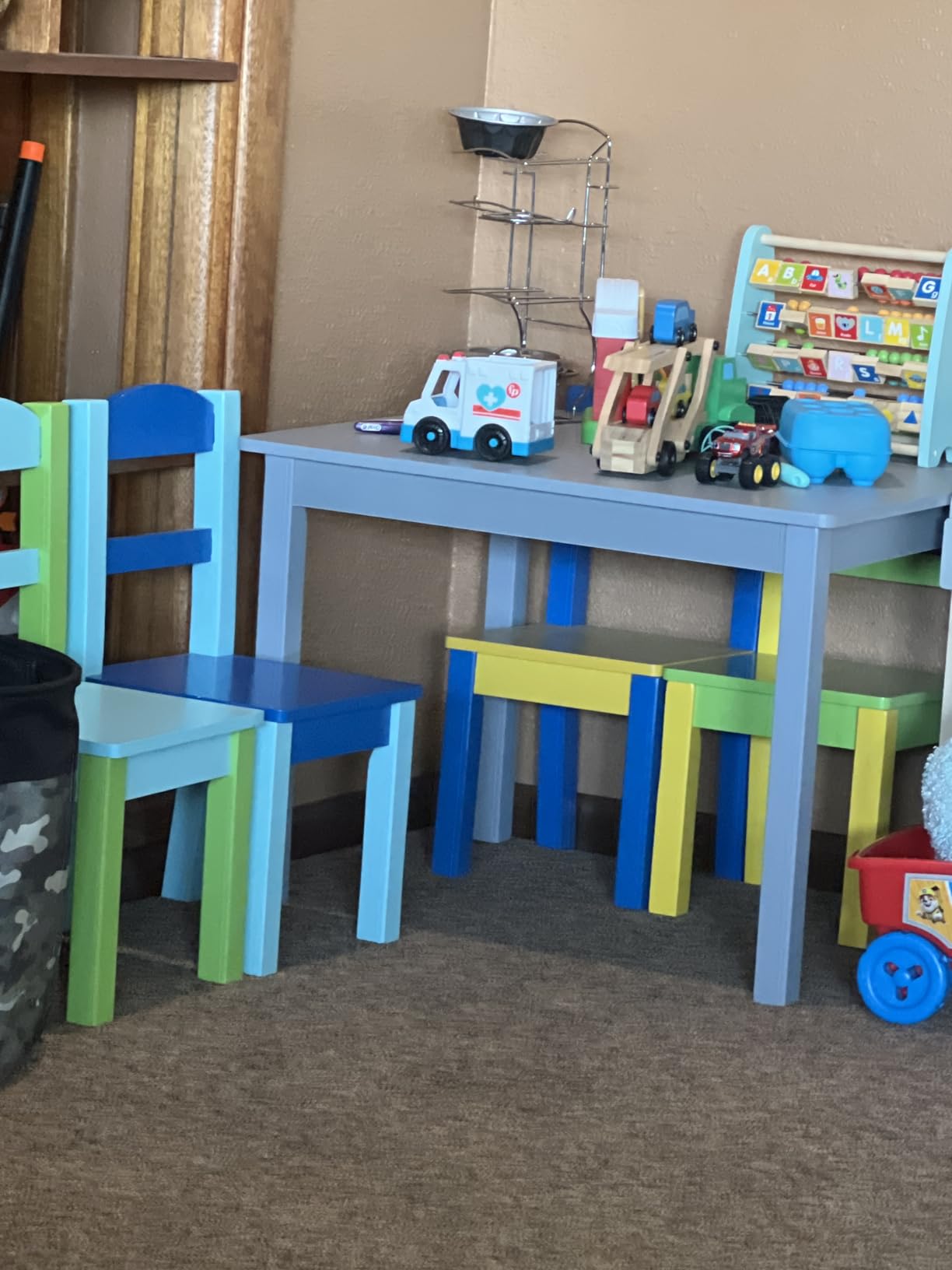 Humble Crew Toddler Table and Chair Set for Kids, Wood Activity Furniture customer photo 1