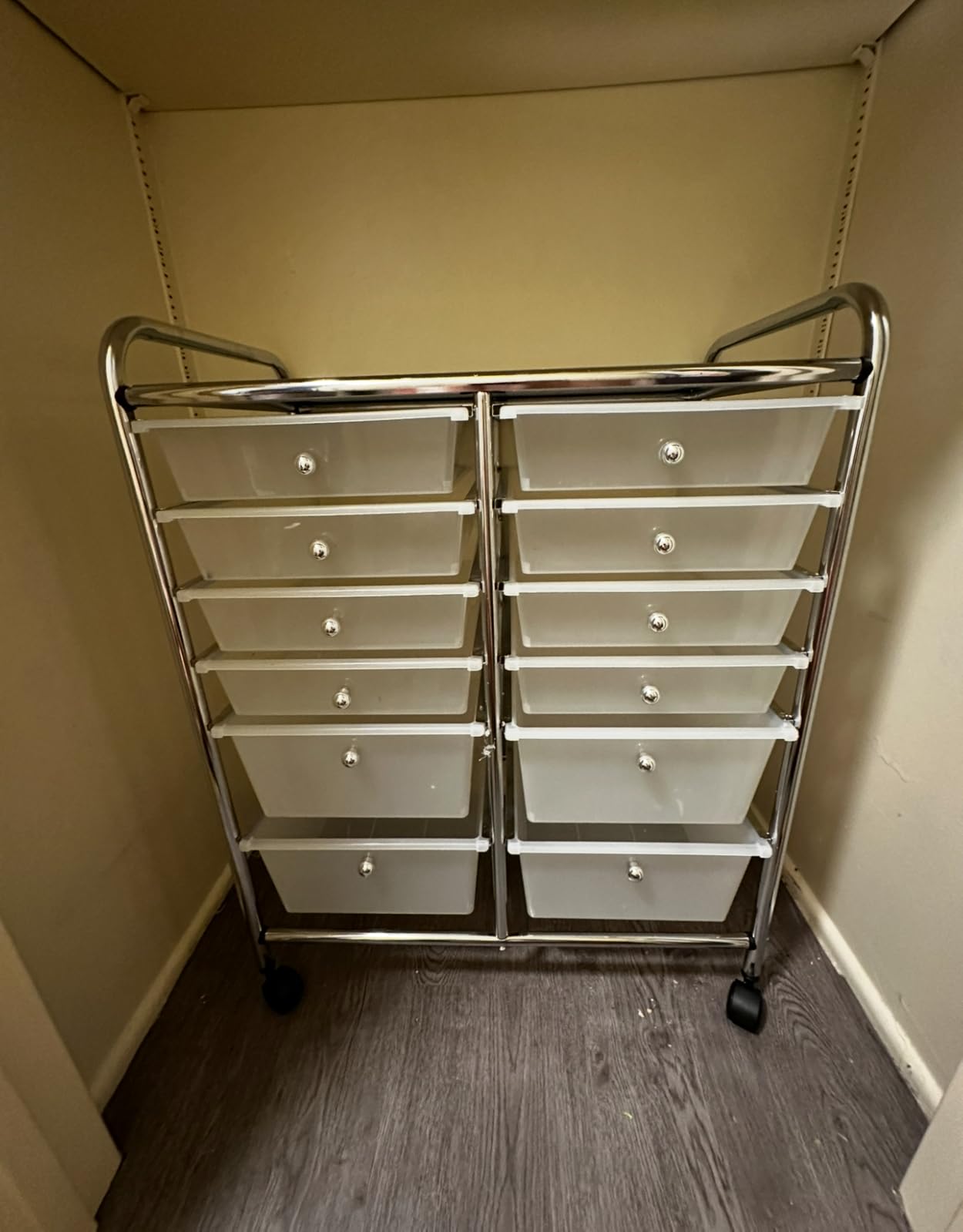 Honey-Can-Do Rolling Craft Storage Cart, Clear, 12-Drawer | Mobile Organizer and Craft Storage Tower on Wheels for Office, Classroom, and Art Supplies customer photo 1