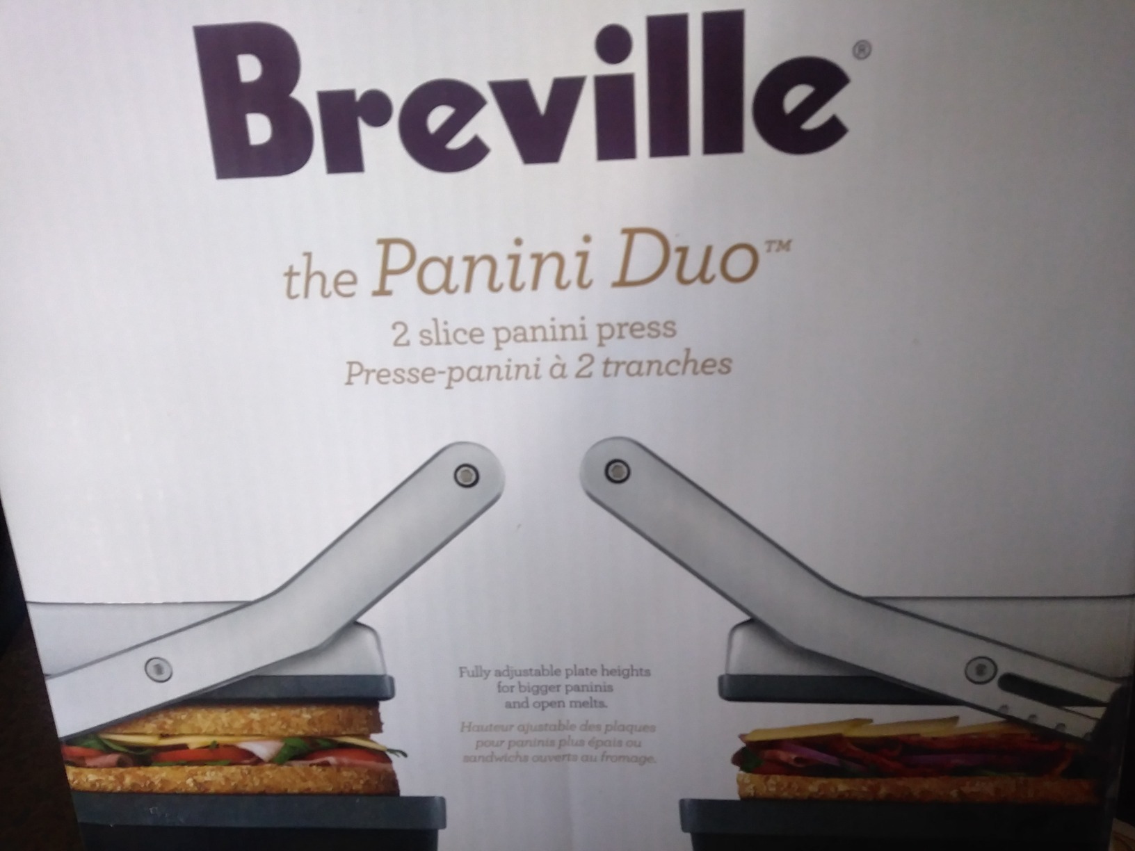 Breville BSG520XL Panini Duo Sandwich Maker, Brushed Stainless Steel | Toast two sandwiches at one with this nonstick press, creating restaurant-style grill marks every time | 2 slice customer photo 1