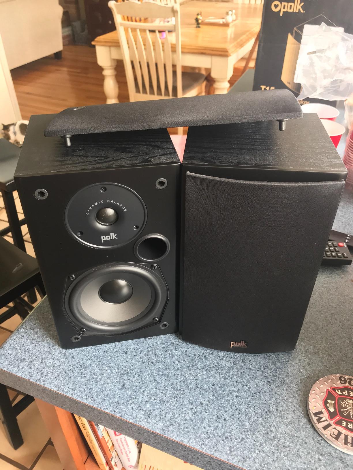 Polk Audio T15 100 Watt Home Theater Bookshelf Speakers, Black, 1 Pair customer photo 1