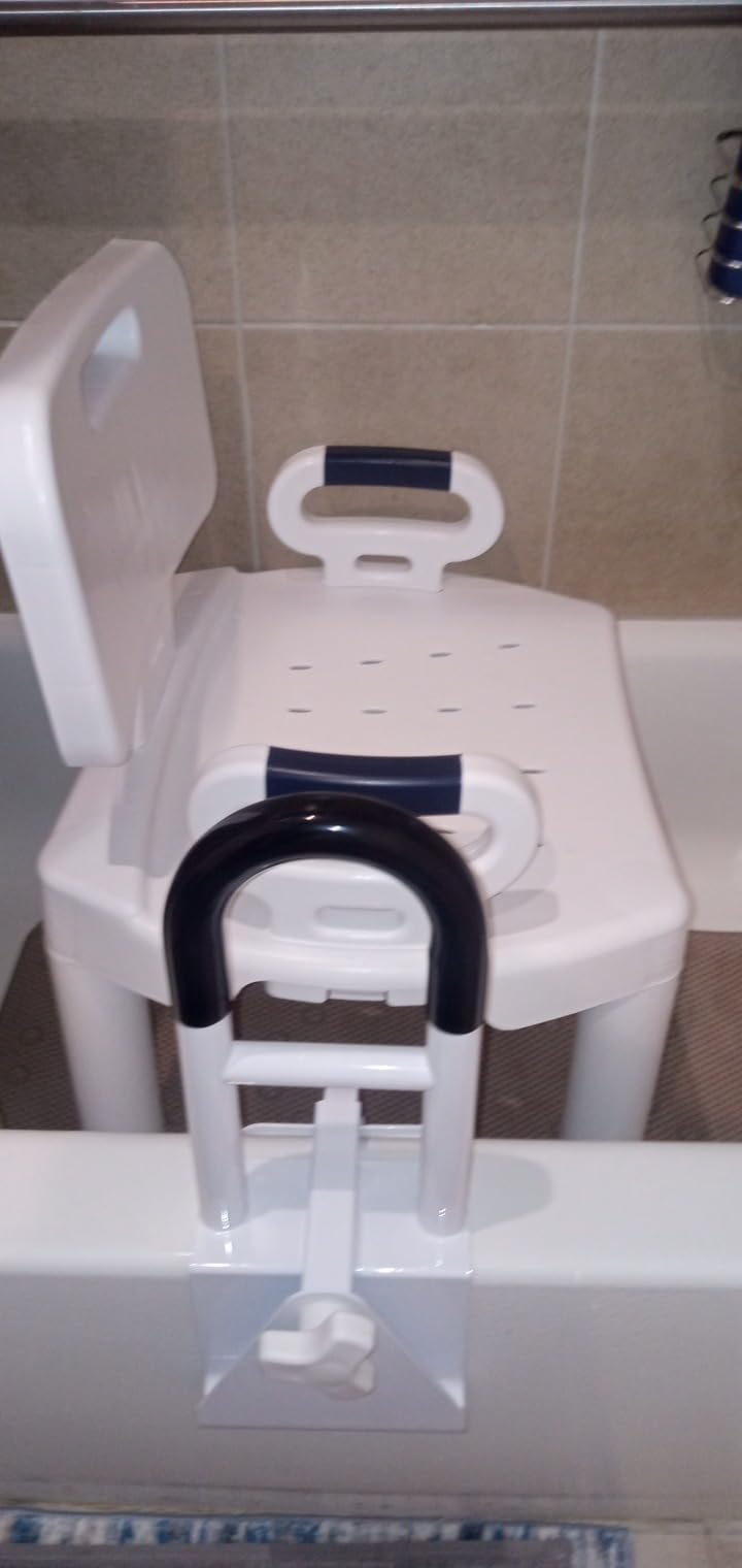 Drive Medical Shower Chair with Back and Arms, White, 350 Lb Capacity customer photo 2