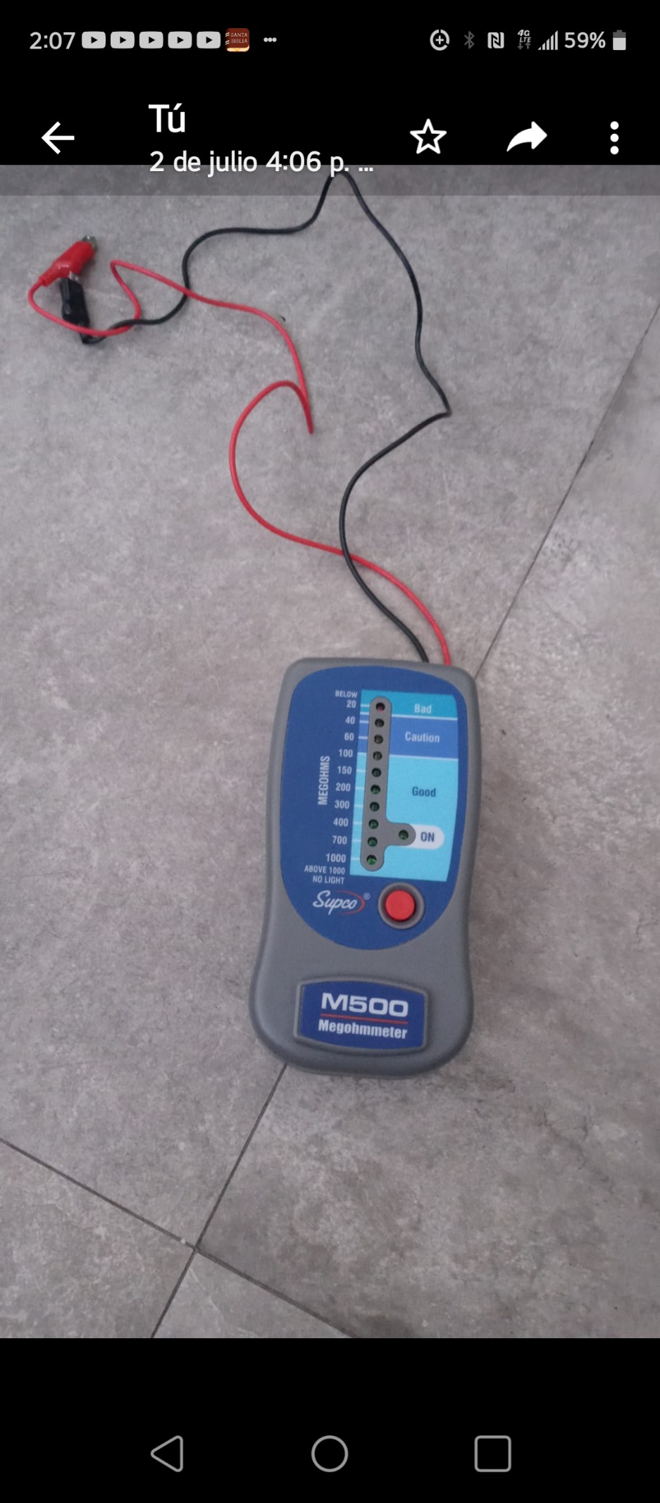 Supco M500 Electronic Megohmmeter, 0 to 1000 Megohms customer photo 2