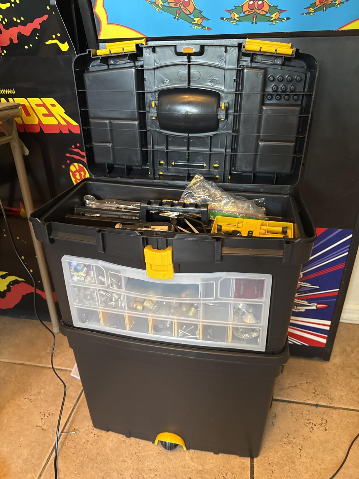 Rolling Tool Box with Wheels, Foldable Comfort Handle, and Removable Top – Toolbox Organizers and Storage by Stalwart customer photo 1