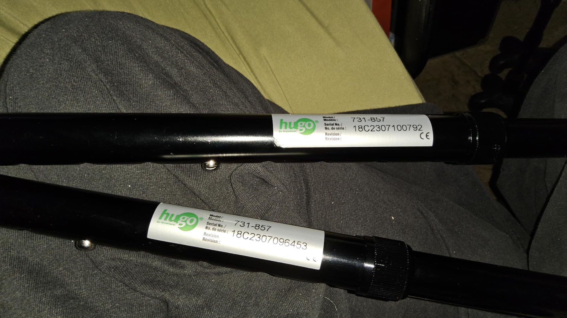 Hugo Mobility Adjustable Offset Quadpod Cane with Stable Tip, Smoke customer photo 2