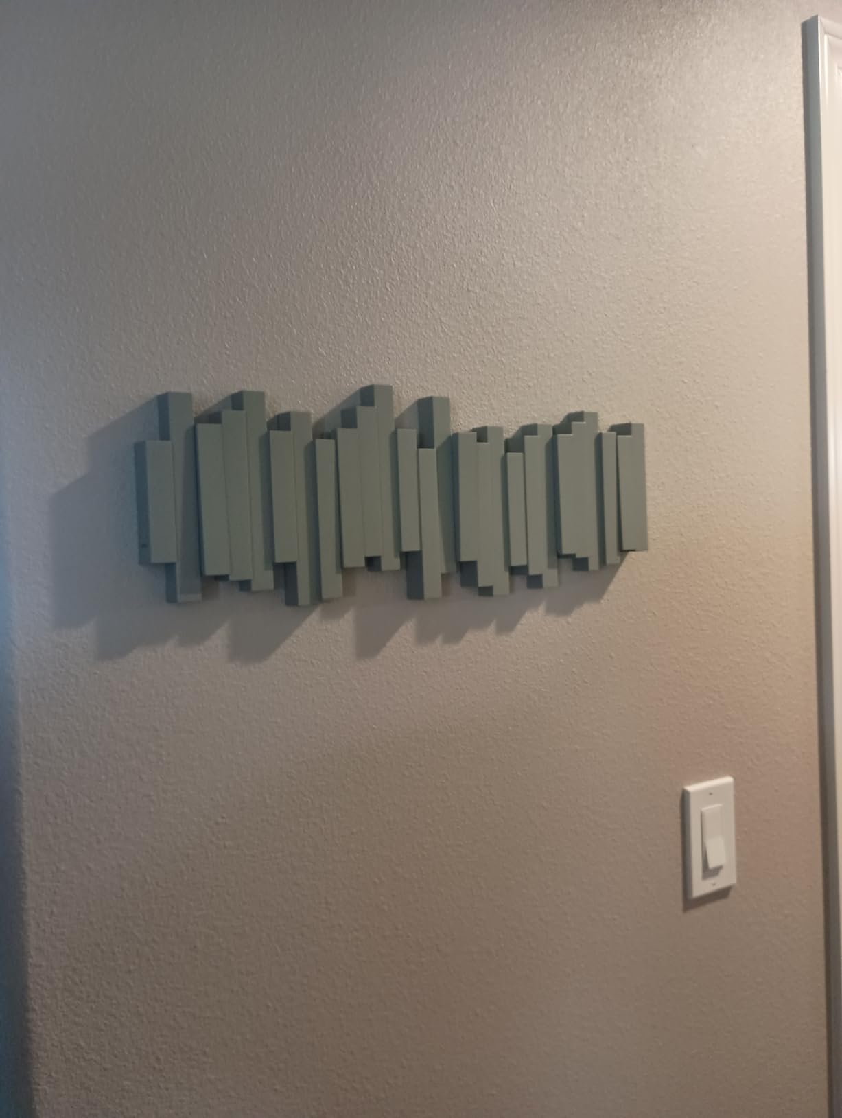 Umbra Sticks Wall Mount Coat Rack, 5 Hook Retractable Pegs, Black customer photo 2