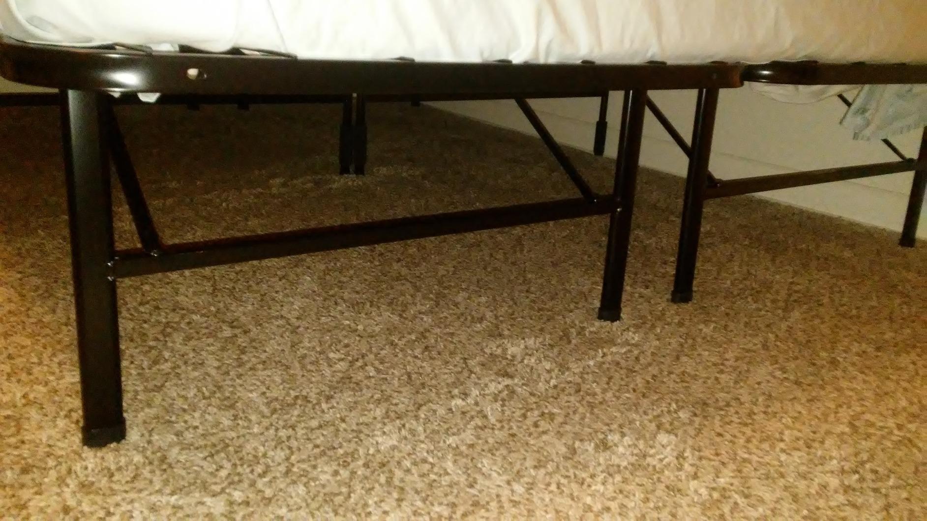 Zinus SmartBase Tool-Free Assembly Mattress Foundation, 14 Inch Metal Platform Bed Frame, No Box Spring Needed, Sturdy Steel Frame, Underbed Storage, Black, Queen customer photo 2