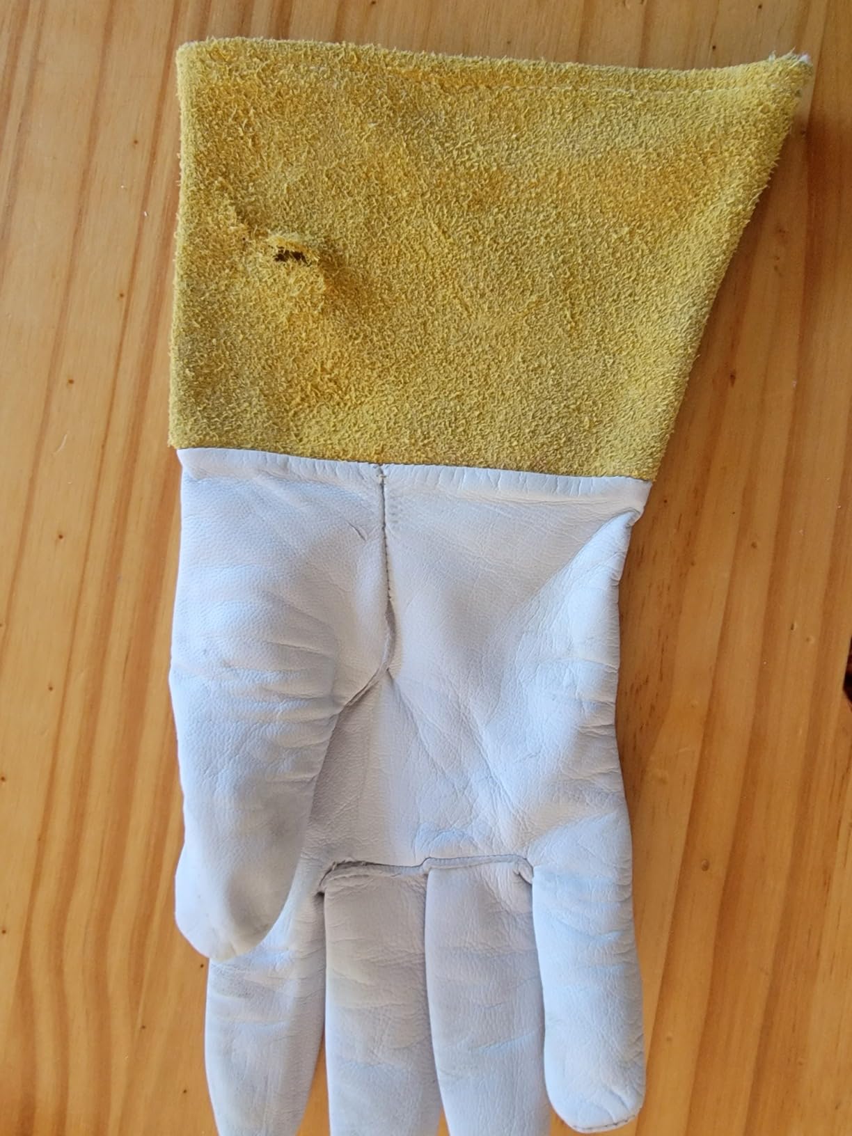 IRONCAT 6141 Kidskin TIG Welding Gloves – Large, Kevlar Thread Welding Gloves with 4 in. Gold Cuff, Straight Thumb, Pearl, Natural customer photo 1