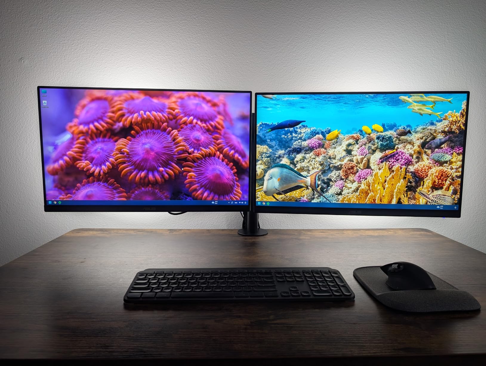 VIVO Dual Monitor Desk Mount, Holds 2 Computer Screens up to 30 inches and 22lbs Each, Heavy Duty Fully Adjustable Steel Stand with C-Clamp and Grommet, Black, STAND-V002 customer photo 2