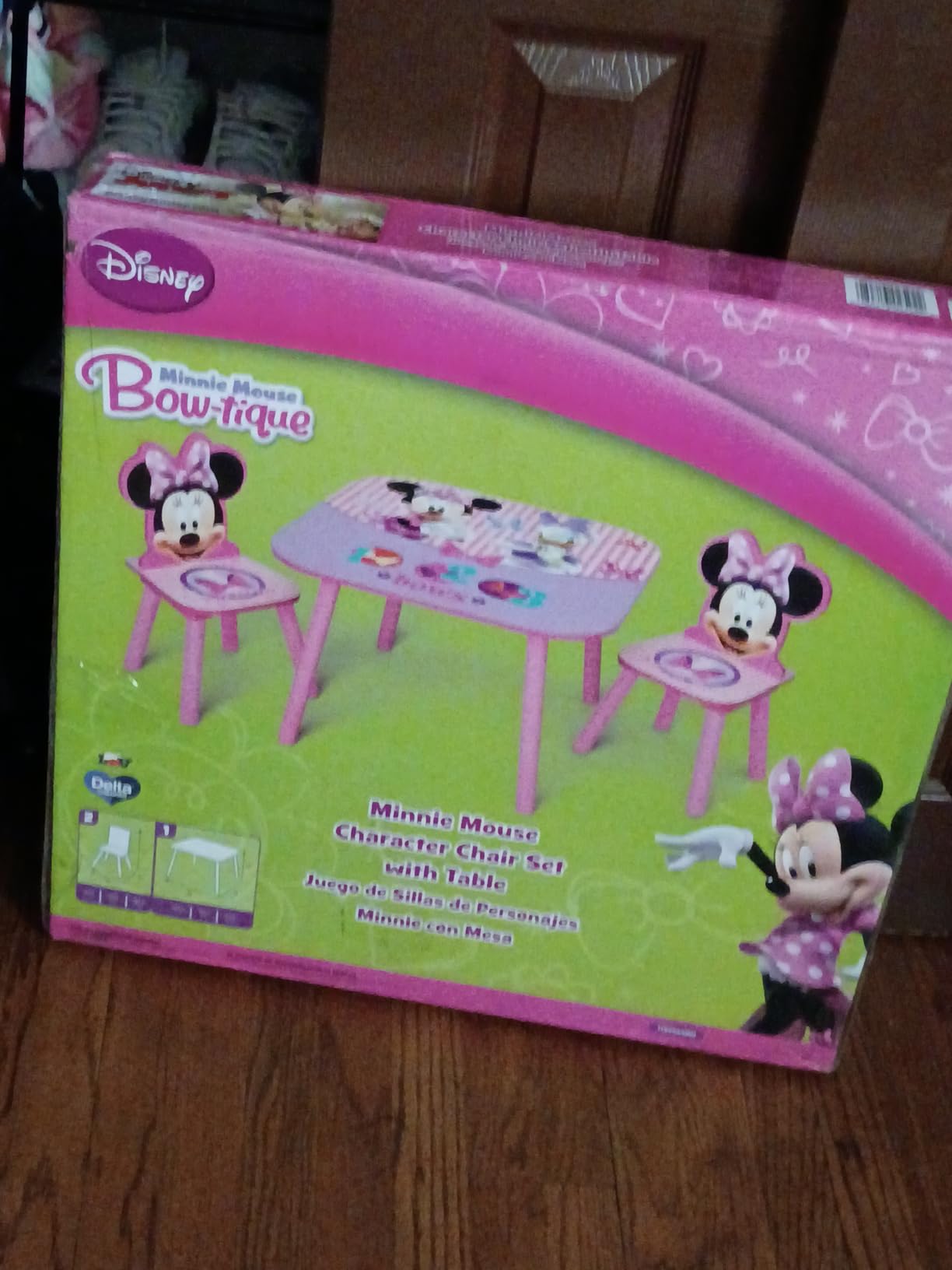 Delta Children - Disney Minnie Mouse Kids Table and Chair Set 3- Piece Set (2 Chairs Included) - Ideal for Arts & Crafts, Snack Time, Homework & More, Pink customer photo 2