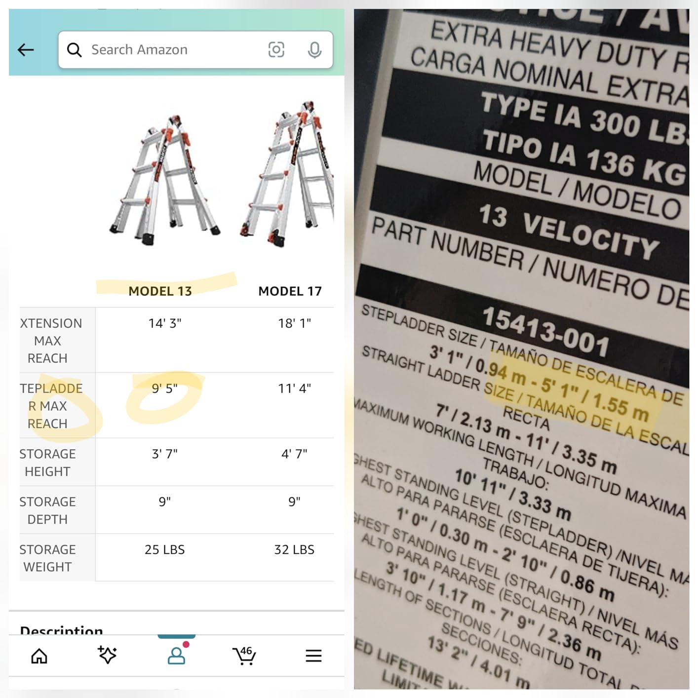 Little Giant Velocity, Aluminum Ladder, 18 ft Reach, 15417-001 customer photo 1