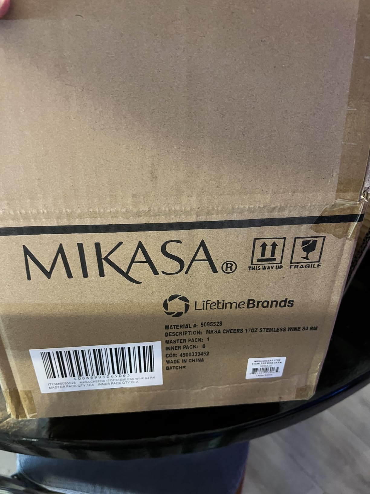 Mikasa Cheers Stemless Wine Glasses, Set of 4, 17-Ounce Clear Glasses, Durable and Elegant, Perfect for Red or White Wine, Dishwasher Safe customer photo 2