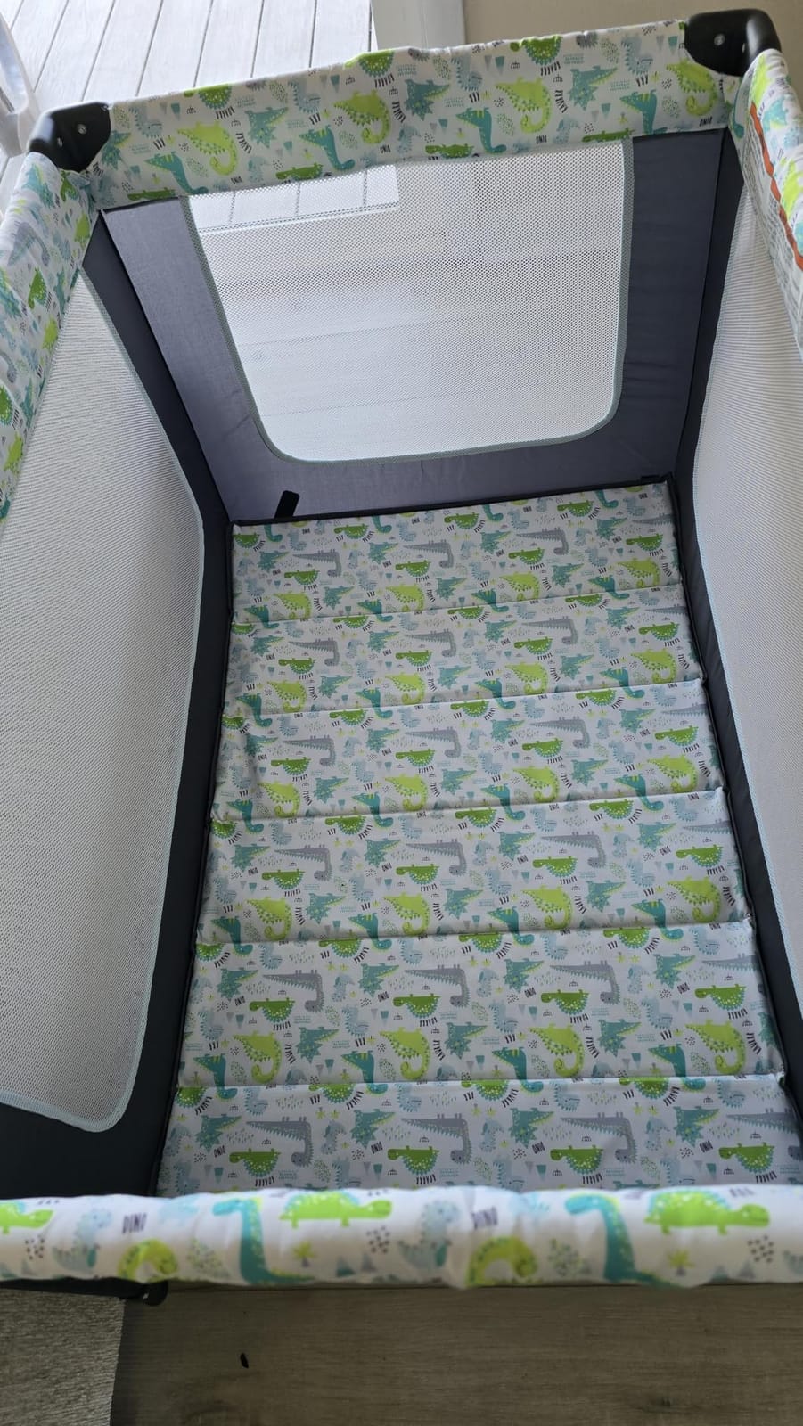 Dream On Me Zodiak Portable Playard, Compact for Travel, Carry Bag, Gray & Pink customer photo 2