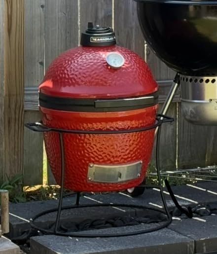 Kamado Joe Joe Jr 13.5-inch Portable Ceramic Charcoal Grill with Grill Stand, Stainless Steel Cooking Grate, Heat Deflectors and Ash Tool in Red, Model KJ13RH customer photo 1
