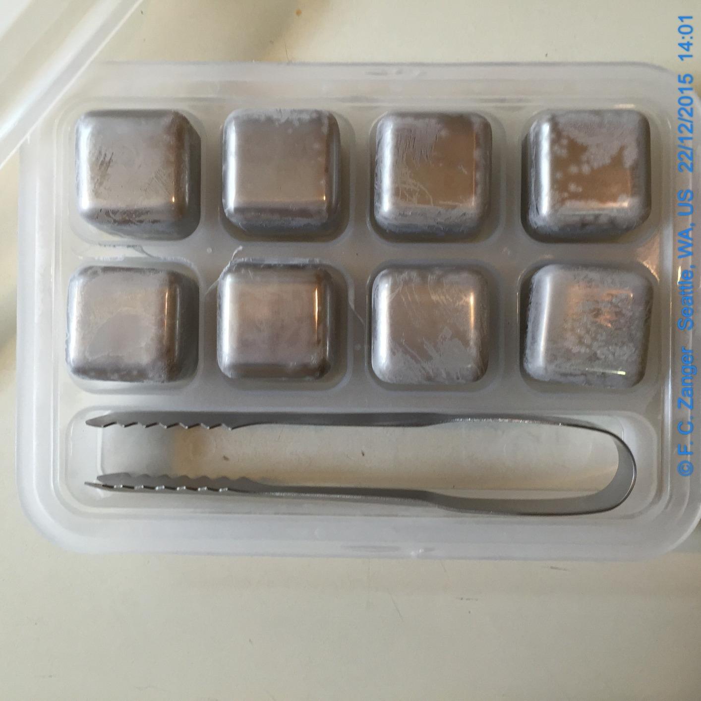 Kollea Whiskey Stones 8-Pack Stainless Steel Chilling Rocks Set, Silver | Food-Grade 304 Stainless Steel Cubes with -5℃ to -10℃ Freezing Point, No Dilution Chilling, Unique Gifts for Men, Dad customer photo 1