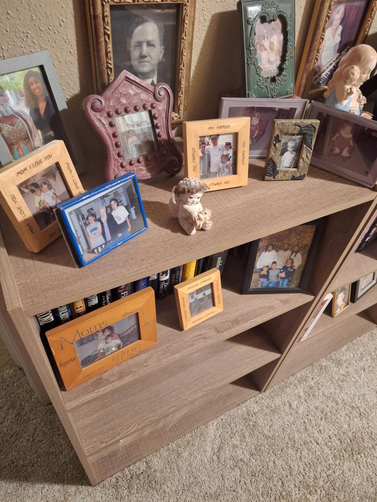 Sauder Beginnings 3-Shelf Bookcase, Bookshelf with Adjustable Storage Shelves, in Brook Cherry finish customer photo 2