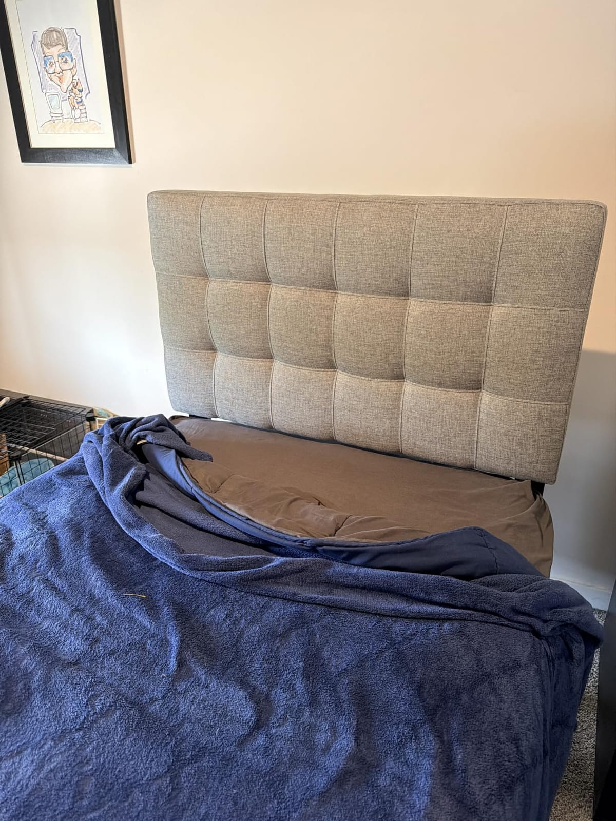 Modway Lily Tufted Linen Fabric Upholstered King Headboard in Ivory customer photo 2