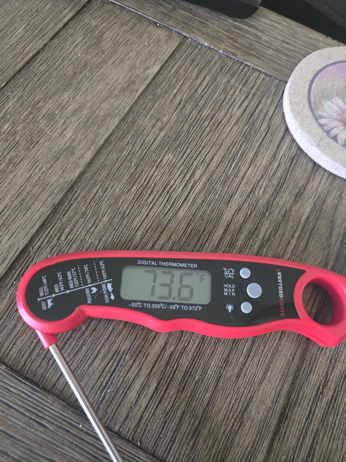 Alpha Grillers Instant Read Meat Thermometer Digital, Cooking, Food, Grill | 1-2 Second Ultra-Fast Response Time, Bright Backlit Display, Waterproof (IP67), Pre-Calibrated & Ready to Use customer photo 2