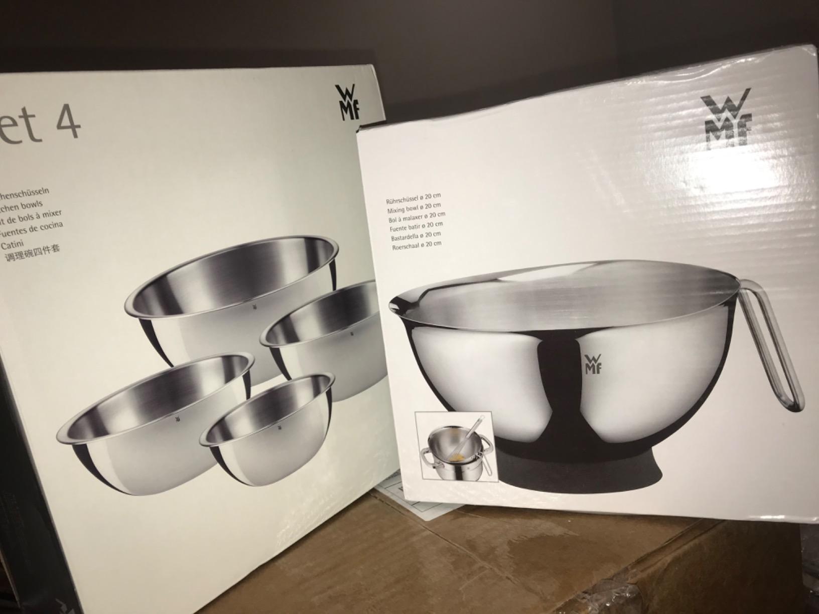 WMF 645709990 Gourmet Bowl Set for Kitchen 4-Piece, Cromargan Stainless Steel, Multifunctional, Mixing Bowl, Serving Bowl, Stackable customer photo 1