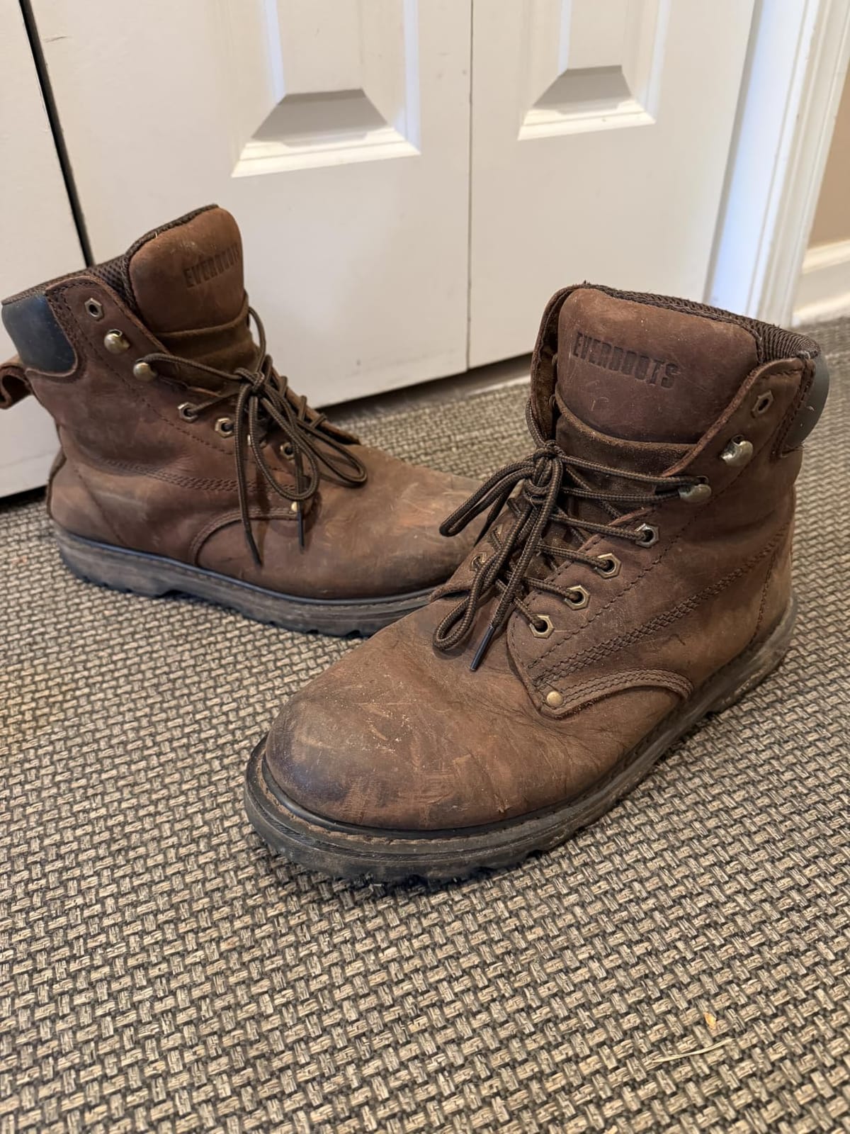 Work Boots for Men Soft Toe – 6inch Leather Boots for Construction Rubber Sole Working botas de trabajo para hombre, “Tank” Workboots customer photo 1