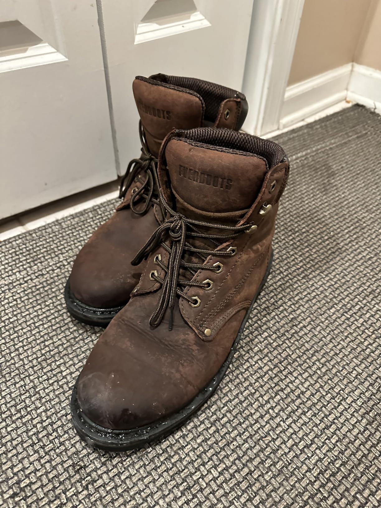 Work Boots for Men Soft Toe – 6inch Leather Boots for Construction Rubber Sole Working botas de trabajo para hombre, “Tank” Workboots customer photo 2