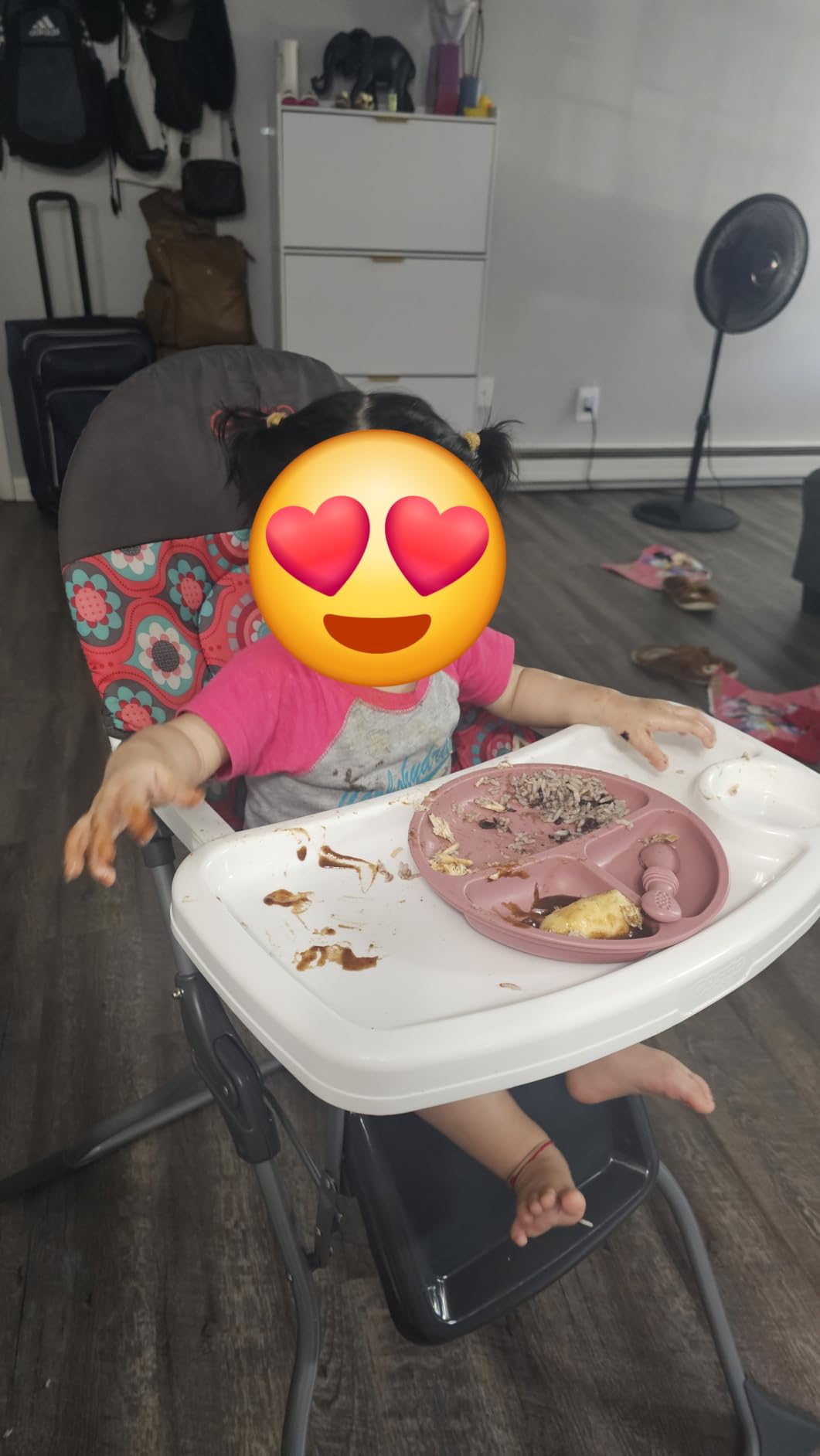 Cosco Kids Highchair for Baby, Simple Foldable High Chair, Convenient, Lightweight, and Compact Design, Flower Garden customer photo 1