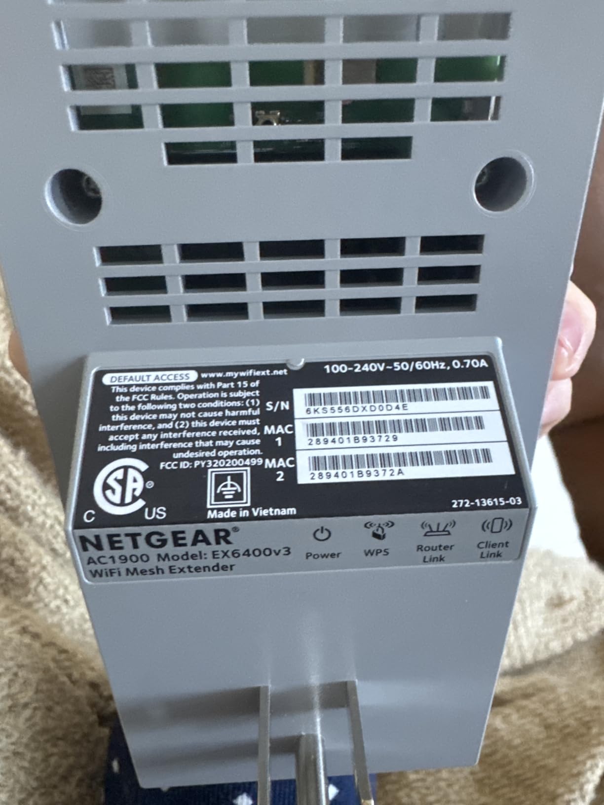 NETGEAR WiFi Mesh Range Extender (EX6400) - Add up to 2,100 sq. ft., 35 Devices - AC1900 Dual Band Wireless Signal Booster & Repeater (up to 1.9 Gbps Speed), Smart Roaming customer photo 2