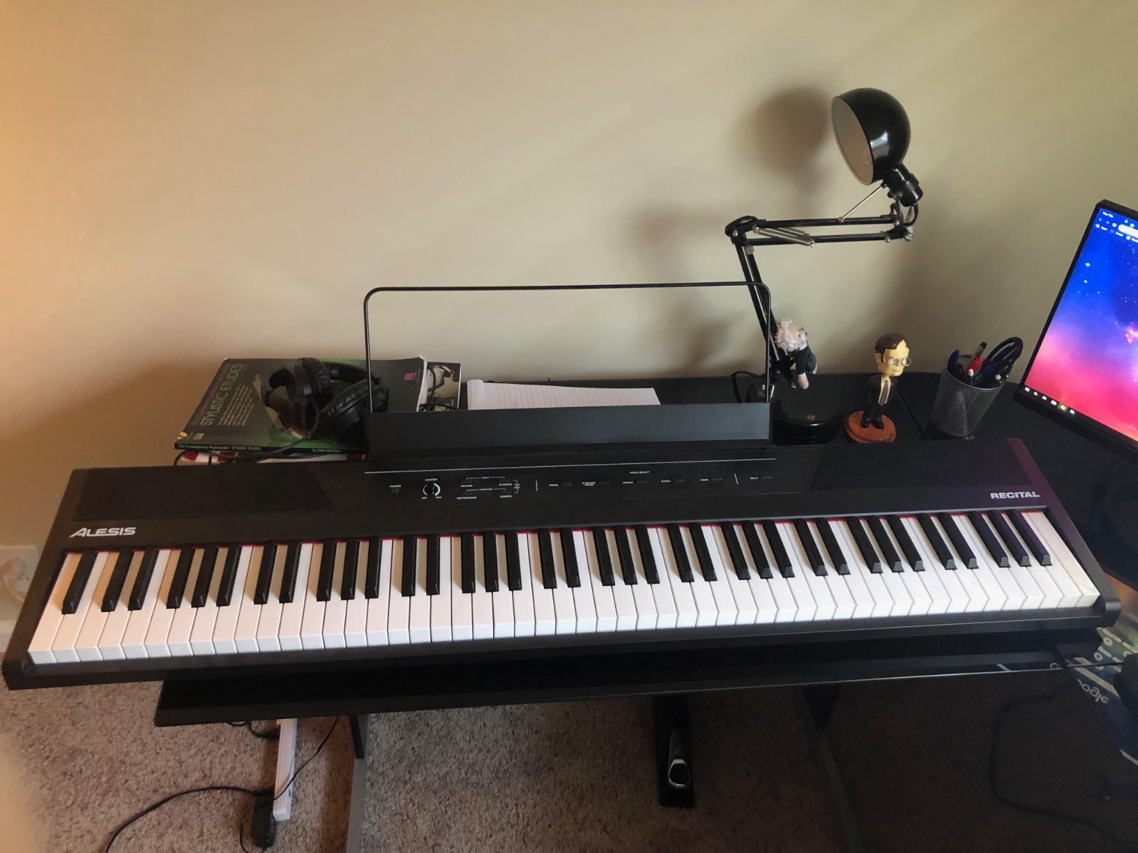 Alesis Recital Digital Piano 88-Key Semi-Weighted | For Beginners, Adjustable Touch Response, Lesson Mode, 20W Speakers, for Home Practice and Piano Lessons customer photo 1