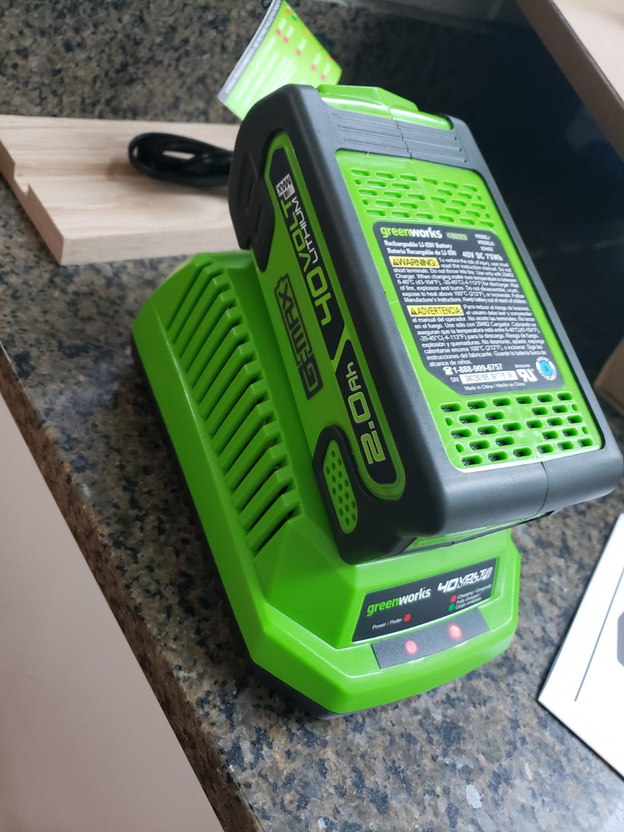Greenworks 40V 12 in Cordless String Trimmer, 2.0 Ah Battery and Charger customer photo 1