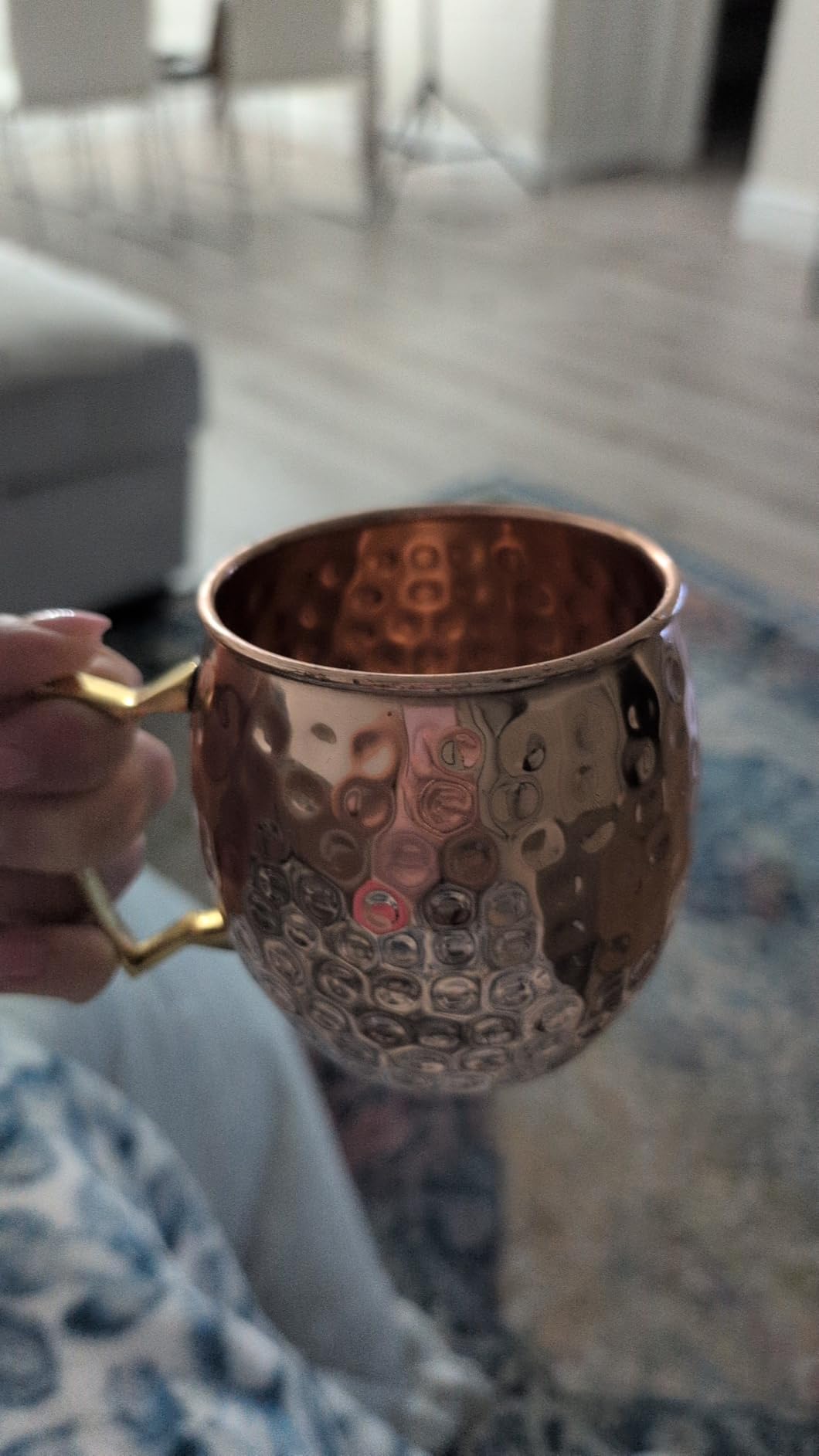 Moscow Mule Copper Mugs Set of 2, 16 oz Pure Copper Cups for Drinking | Handcrafted and Food Safe with No Lining, Gift Boxed with Two Cocktail Straws and a Jigger, Ice Cold to the Very Last Sip customer photo 1