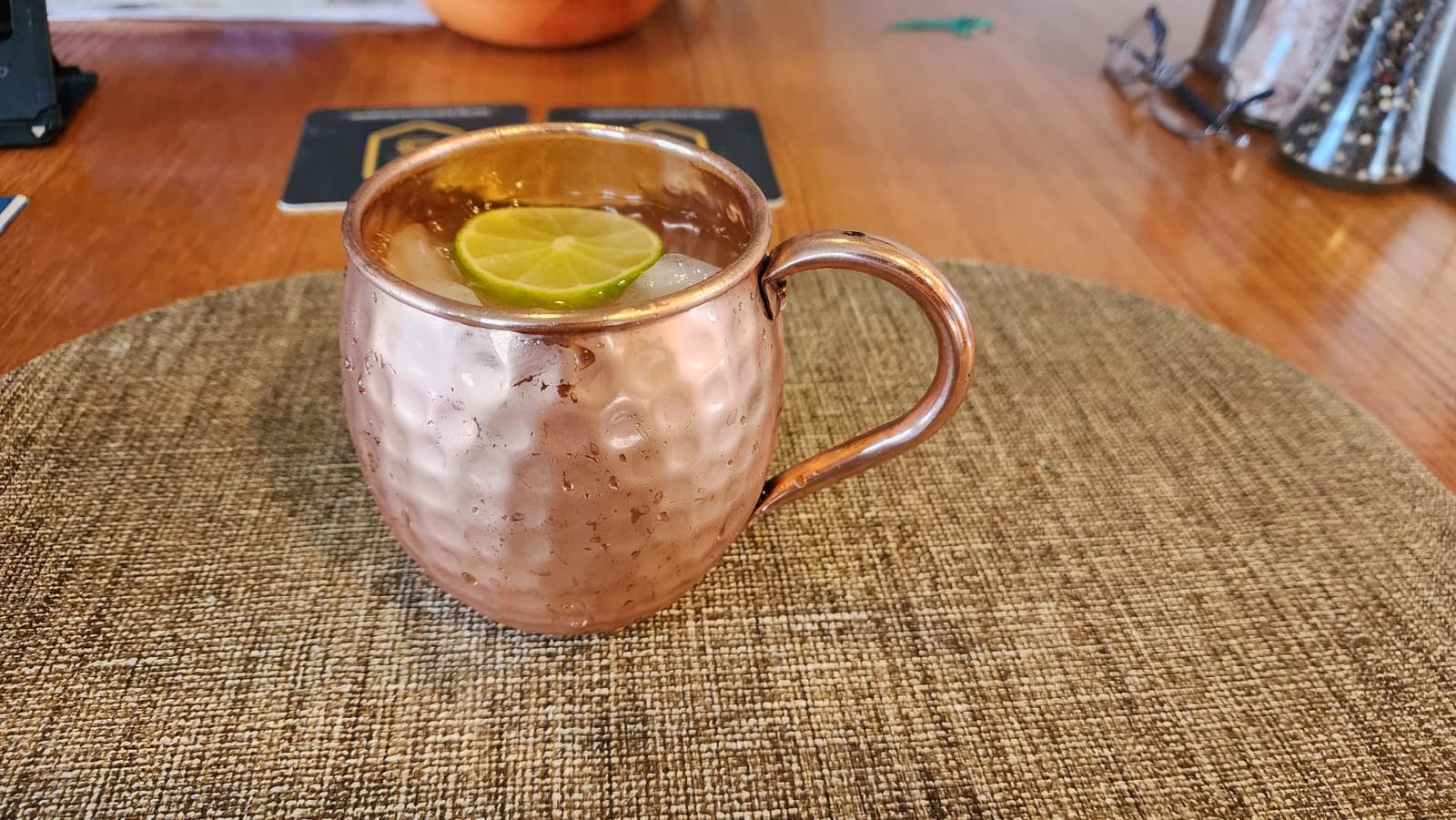 CopperMules Pure Copper Mugs - Hammered - Ayurvedic & Moscow Mule - 16oz | Set of 2 handcrafted mugs, hand-hammered, Raw copper interior, riveted handle, includes 2 leather coasters & copper straws customer photo 2