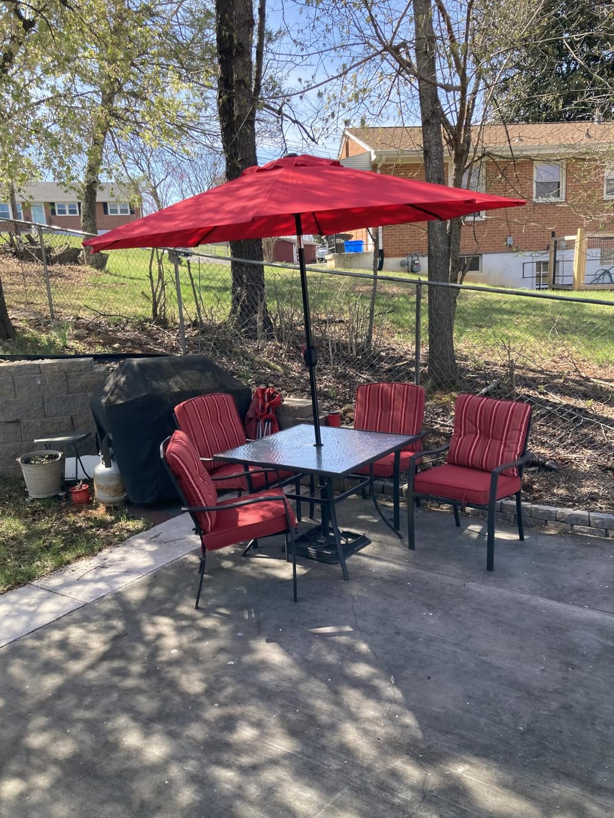 Sunnyglade 9' Patio Umbrella Outdoor Table Umbrella with 8 Ribs Tan customer photo 2