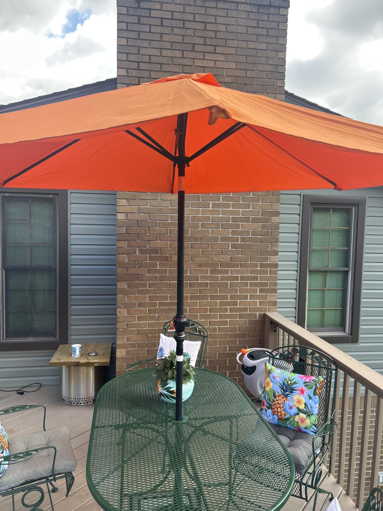 Best Choice Products 10ft Outdoor Patio Umbrella, Outdoor Table Umbrella, Yard Umbrella, Market Umbrella with 6 Sturdy Ribs, Push Button, Tilt and Crank - Tan customer photo 1