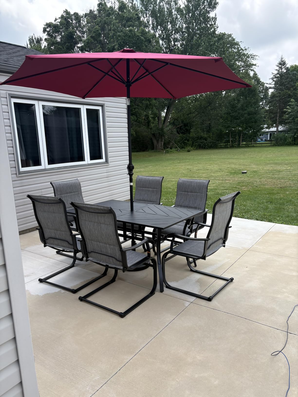 Best Choice Products 10ft Outdoor Patio Umbrella, Outdoor Table Umbrella, Yard Umbrella, Market Umbrella with 6 Sturdy Ribs, Push Button, Tilt and Crank - Tan customer photo 2