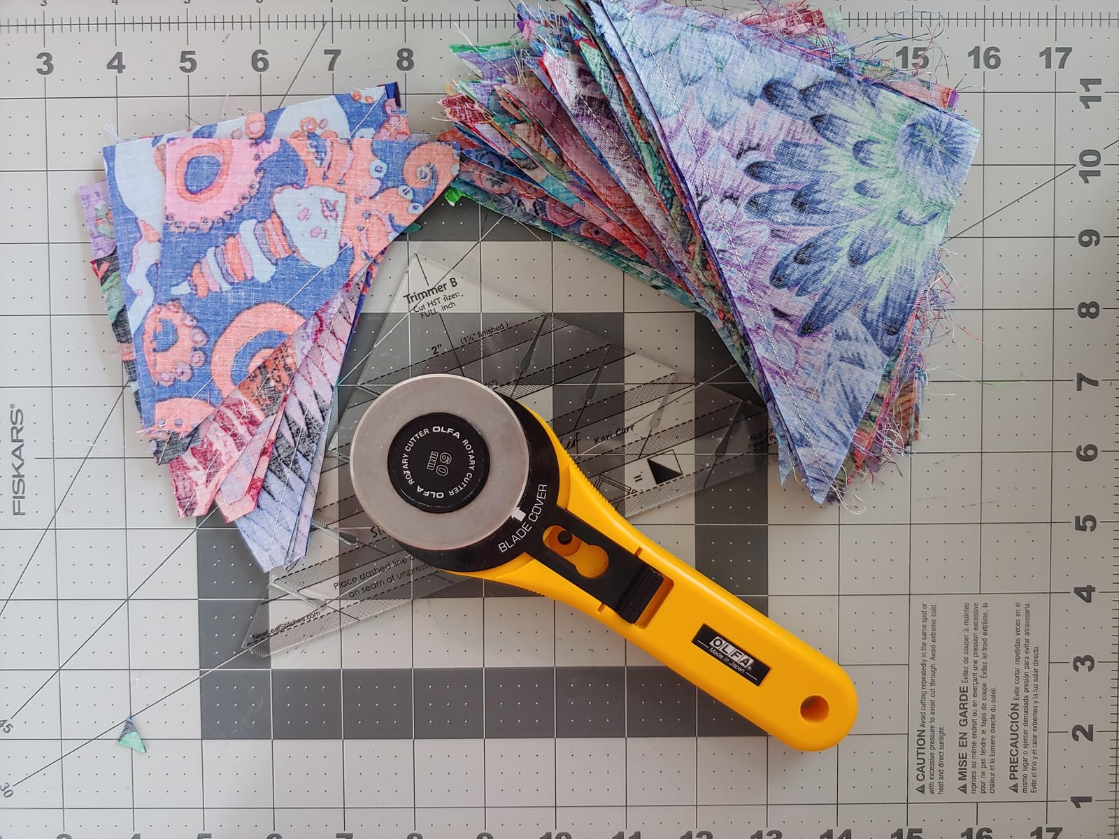New Leaf Stitches Clearly Perfect Slotted Trimmer — Acrylic Quilting Ruler for Half Square Triangles & HST Cutting — Slotted Quilting Ruler for Strip Piecing, Block Construction & Accurate Trimming customer photo 2