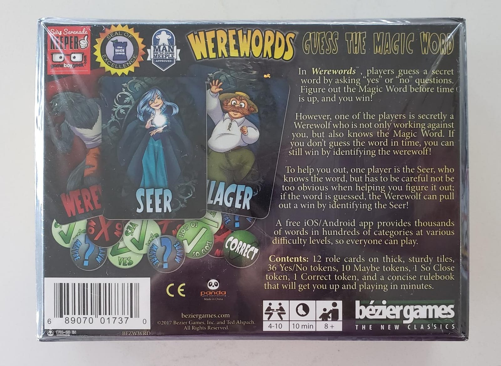 Bezier Games Werewords | Fast 5-Minute Word-Guessing Social Deduction and Bluffing Family Game, Hidden Roles and Voting, 4-10 Players customer photo 1