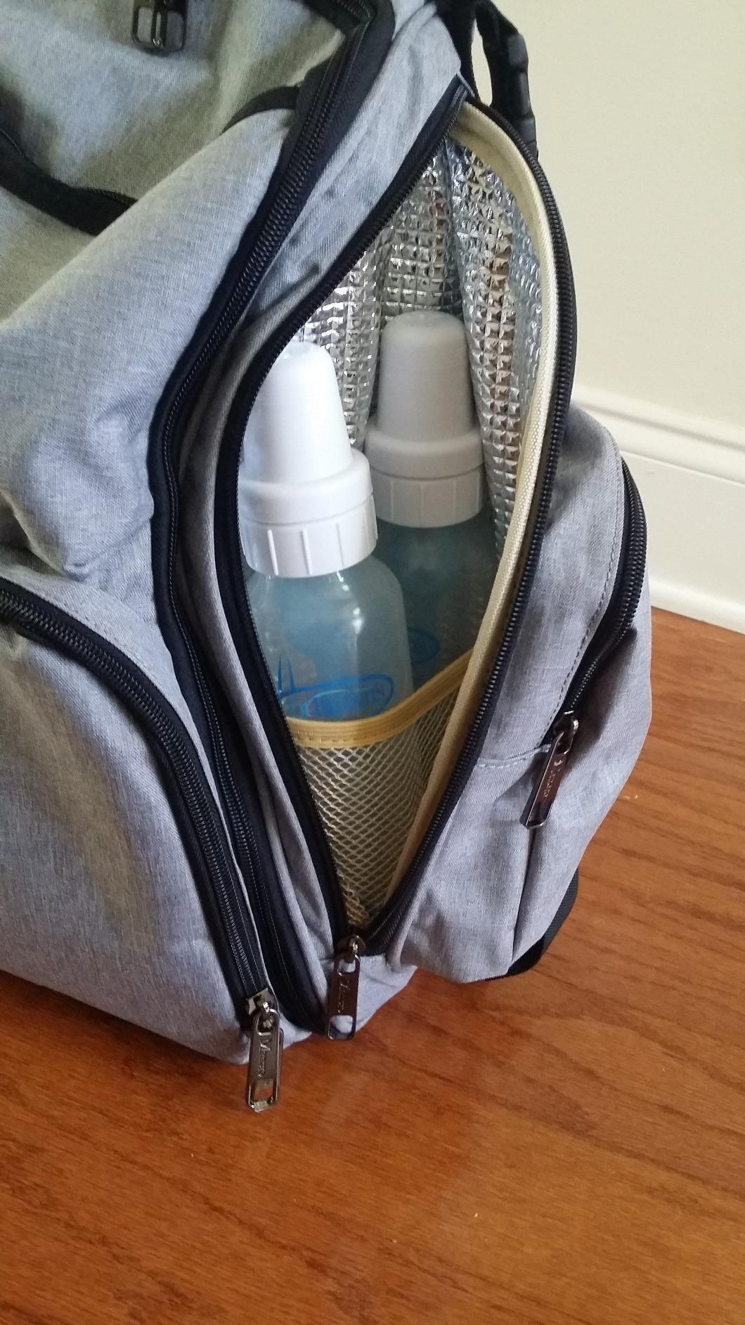 Mancro Diaper Bag Backpack, Large Multifunction Waterproof Travel Baby Bag for Dad Mom with 4 Insulated Pockets and Stroller Straps, Maternity Baby Bag for Boys Girls, Grey customer photo 1