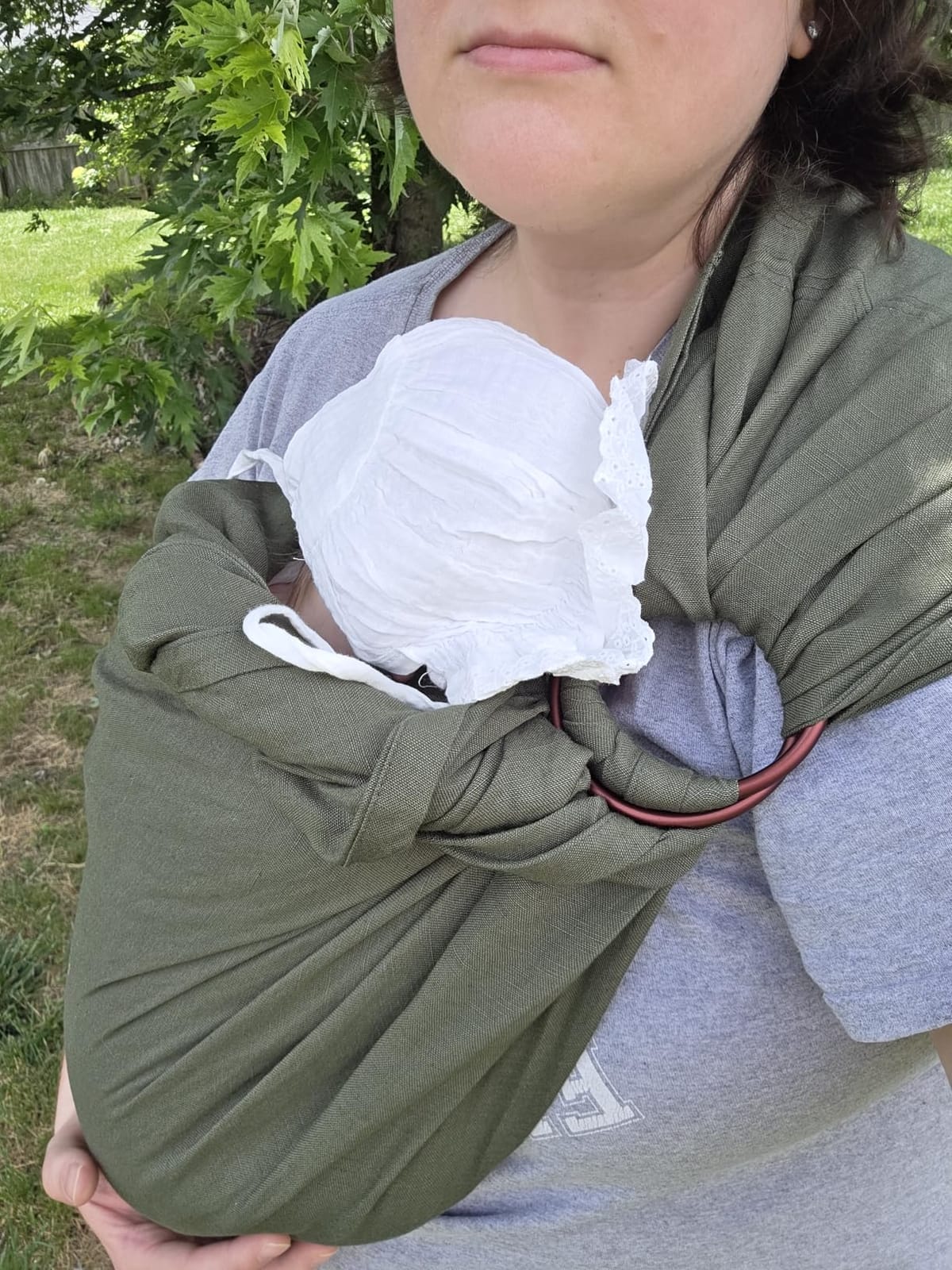 Nalakai Ring Sling Baby Carrier, Soft Linen Baby Sling, Baby Wrap, Comfort, Style, and Giving Back - Carry Your Little One with Love customer photo 2