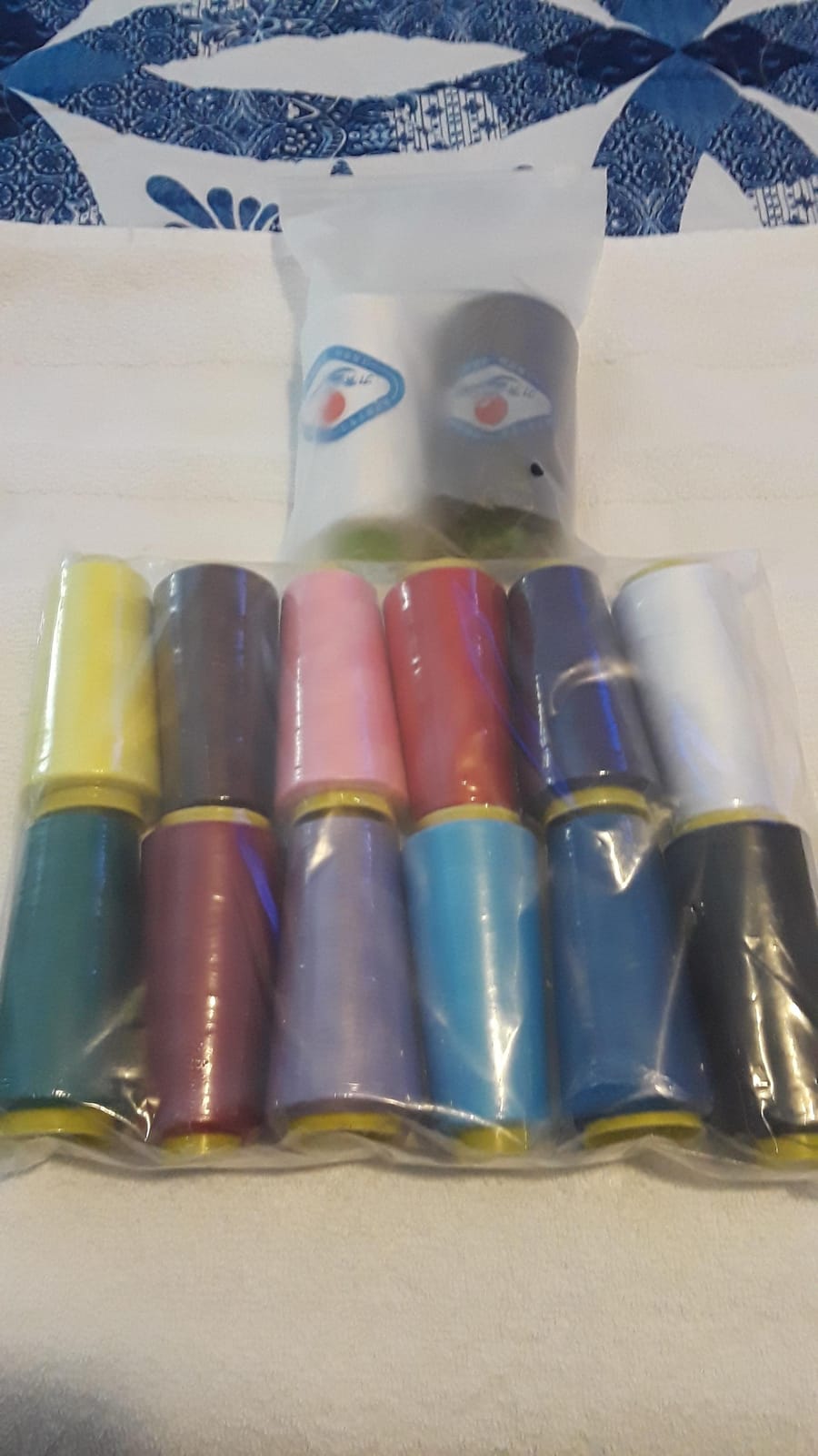 ilauke 12 x 1800 Yards Serger Thread Cones, All Purpose Polyester Thread customer photo 1