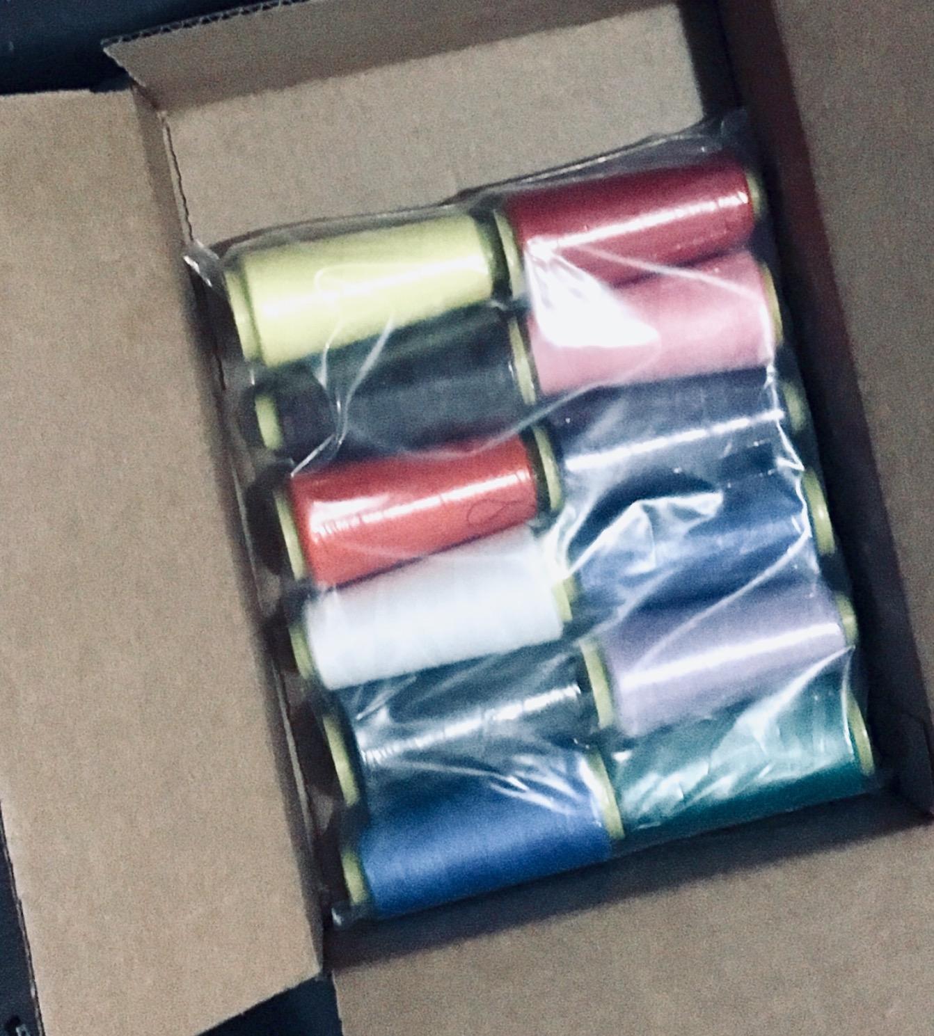 ilauke 12 x 1800 Yards Serger Thread Cones, All Purpose Polyester Thread customer photo 2