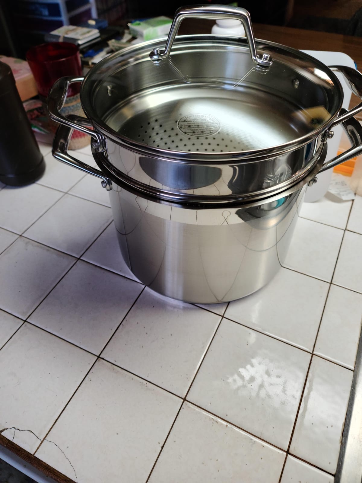 Tramontina Lock & Drain Stainless Steel 8-Quart Pasta Pot and Strainer customer photo 2