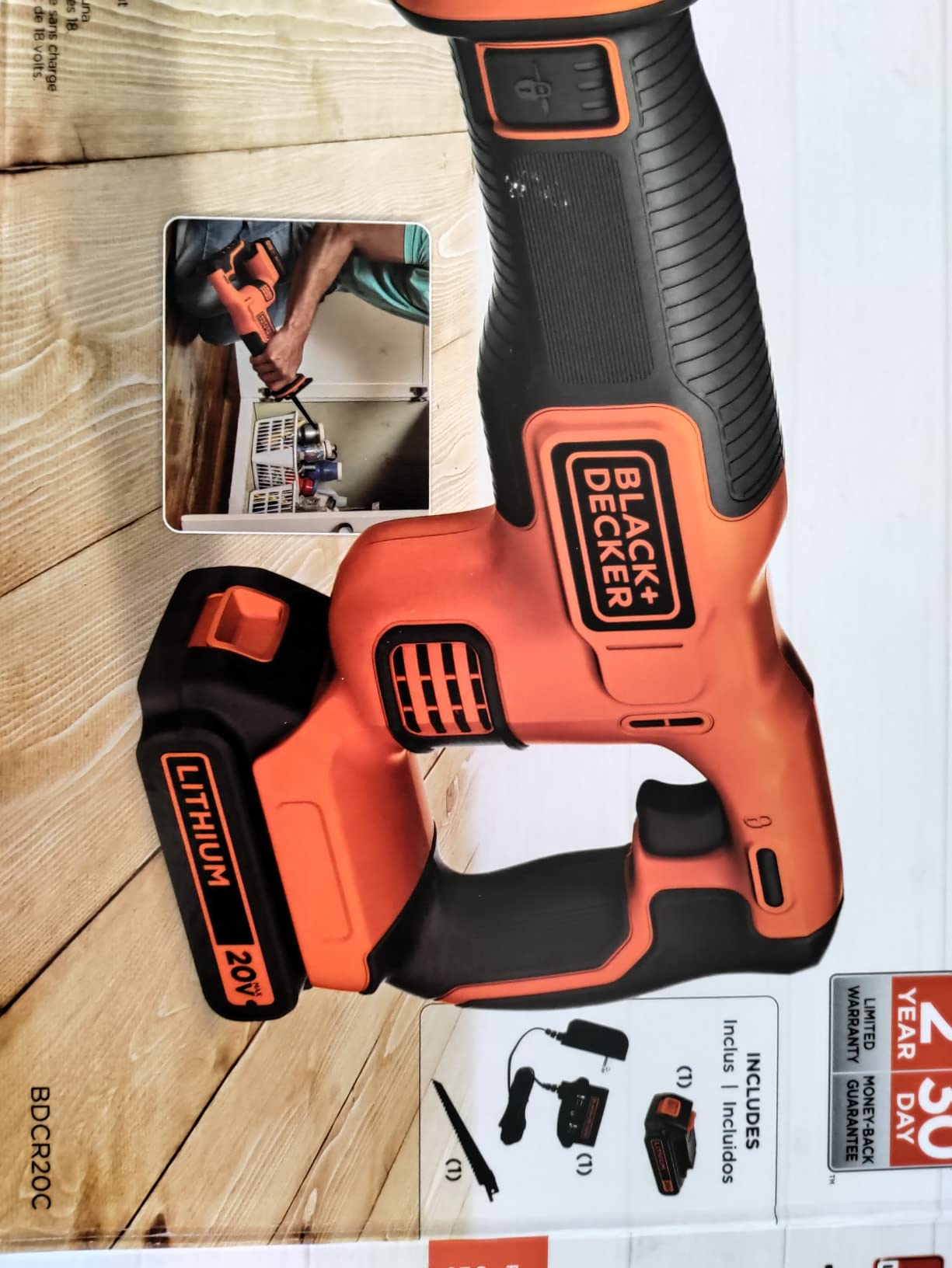 BLACK+DECKER 20V MAX* Cordless Reciprocating Saw Kit (BDCR20C) customer photo 2