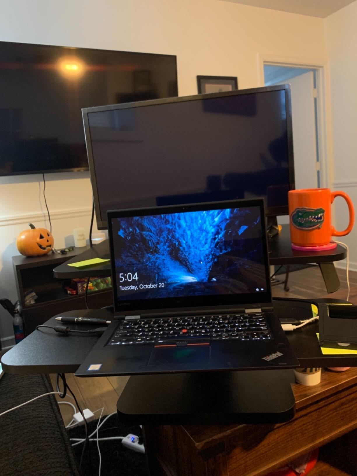 VIVO Black 25 in Standing Desk Converter, DESK-V001G customer photo 1