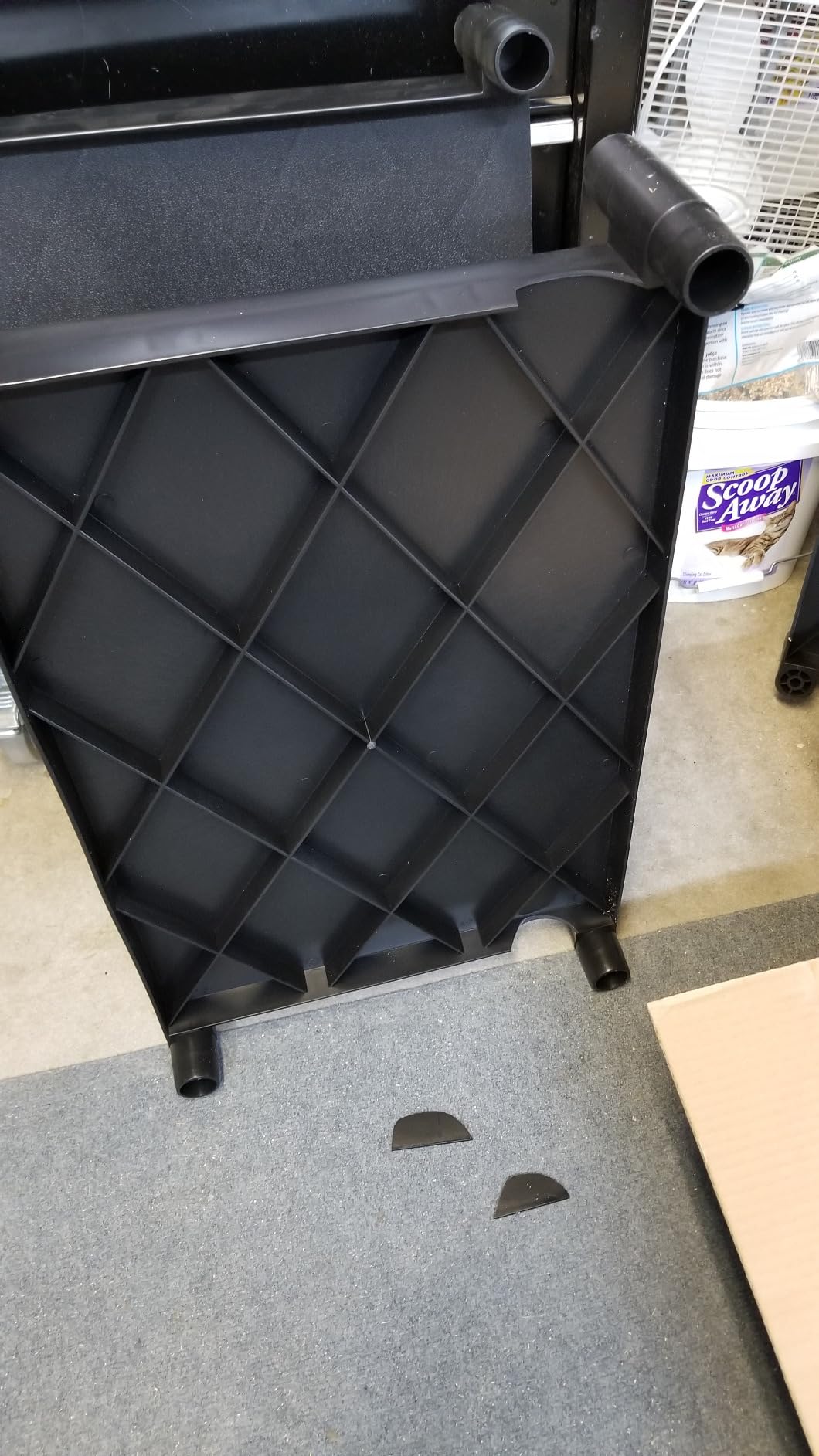 MaxWorks 80774 3-Shelf Utility Plastic Cart with Wheels-225 Lbs Maximum Capacity, Black customer photo 1