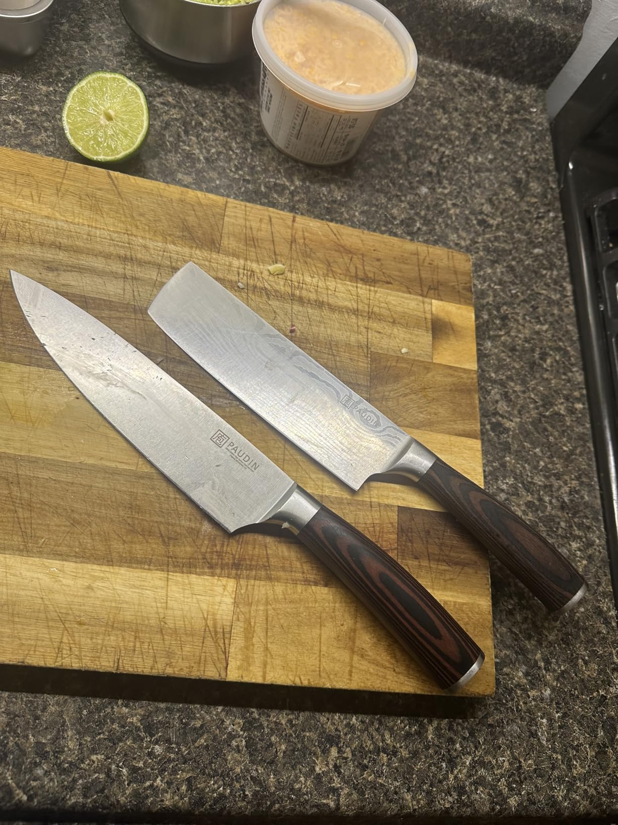 PAUDIN Chef Knife, 8 Inch High Carbon Stainless Steel Sharp Kitchen Knife with Ergonomic Handle, Gift Box for Family & Restaurant customer photo 1