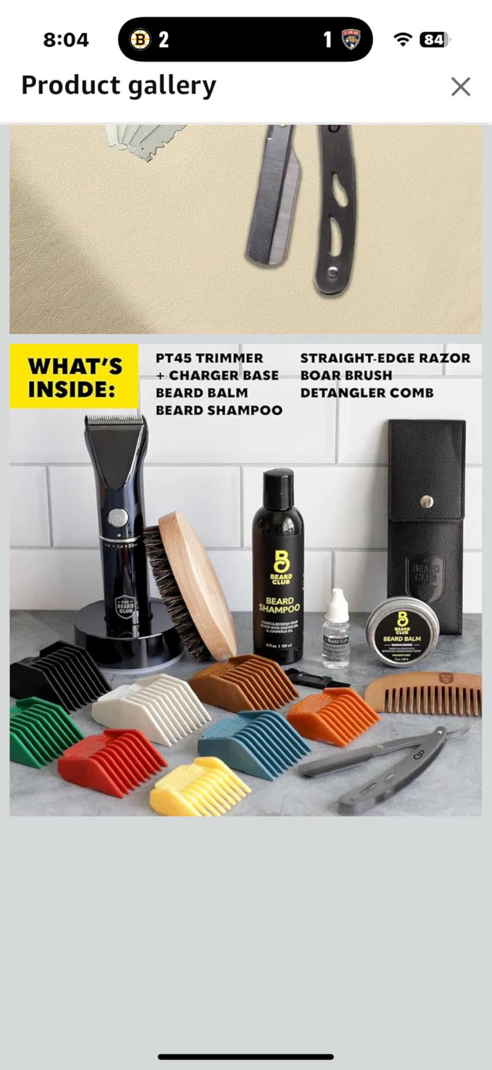 Beard Club Mens Grooming Kit & Beard Trimmer for Men - Professional Cordless Electric Hair & Moustache Trimmer, Straight Razor, Shampoo, Balm, Brush & Comb - Grooming Kit Gift Set customer photo 1