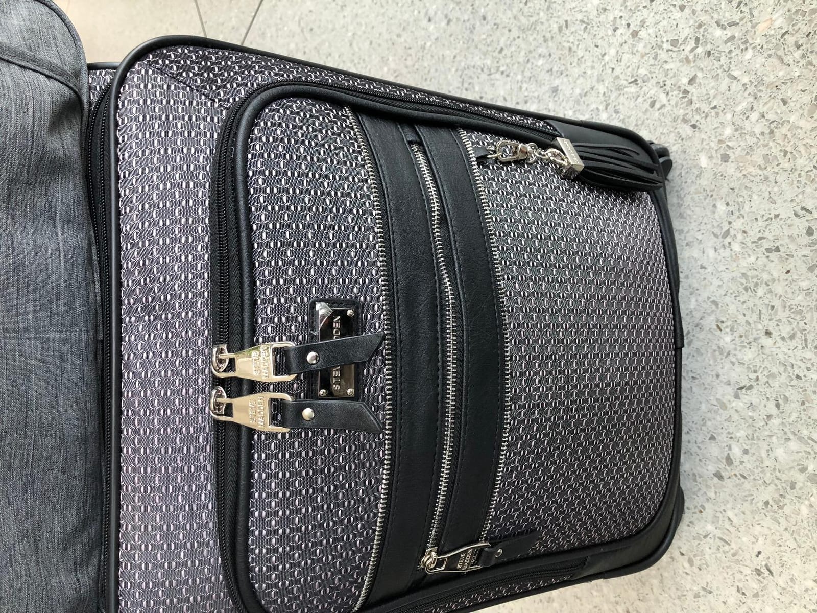 Steve Madden Designer Luggage Collection - 3 Piece Softside Expandable Lightweight Spinner Suitcase Set - Travel Set Includes an Under Seat Bag, 20-Inch Carry on and 28-Inch Checked Suitcase, Legends customer photo 1