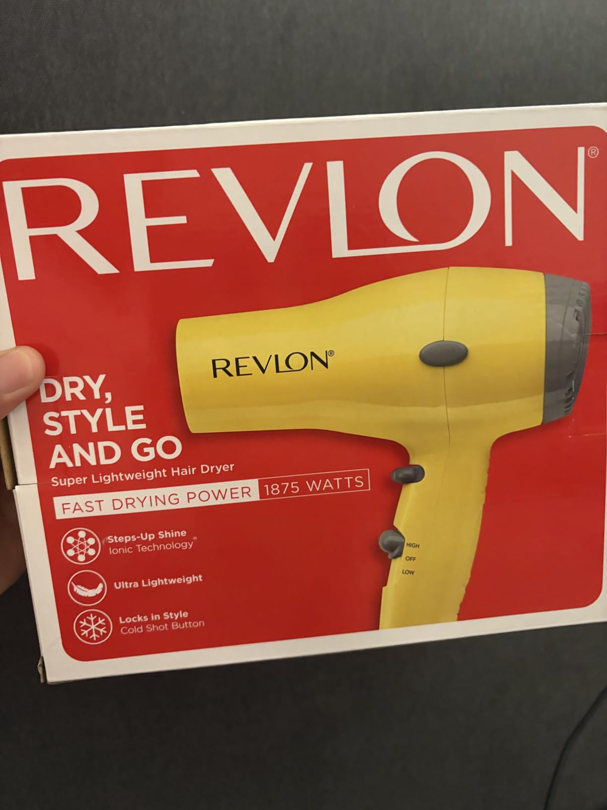 REVLON Compact Ionic Travel Hair Dryer, 1875 Watt, Yellow customer photo 1